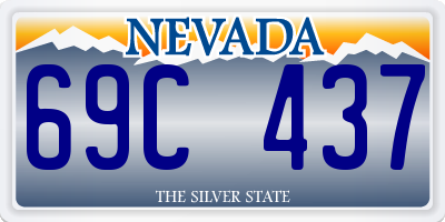 NV license plate 69C437