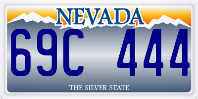 NV license plate 69C444