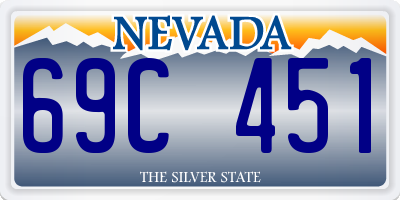 NV license plate 69C451