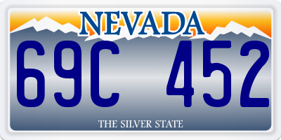 NV license plate 69C452