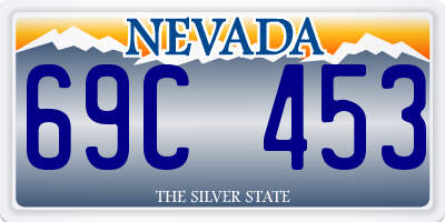 NV license plate 69C453