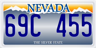 NV license plate 69C455