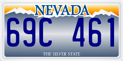 NV license plate 69C461