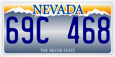 NV license plate 69C468