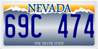 NV license plate 69C474