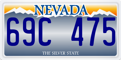 NV license plate 69C475