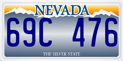 NV license plate 69C476