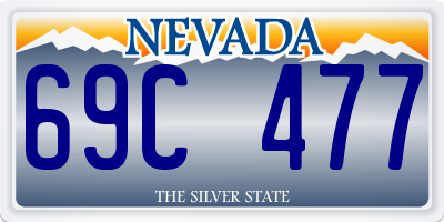 NV license plate 69C477