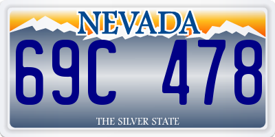 NV license plate 69C478