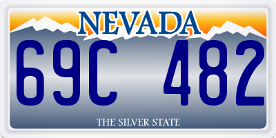 NV license plate 69C482