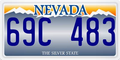NV license plate 69C483