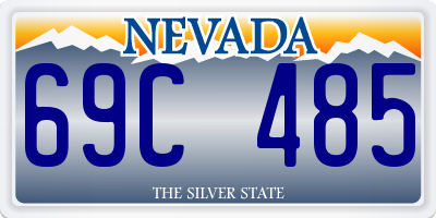 NV license plate 69C485