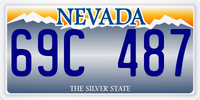 NV license plate 69C487