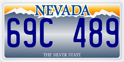 NV license plate 69C489