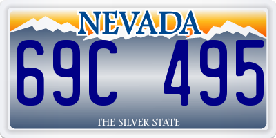NV license plate 69C495