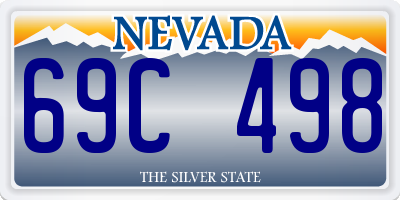 NV license plate 69C498