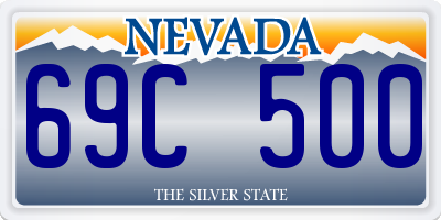 NV license plate 69C500