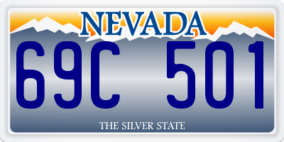 NV license plate 69C501