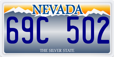 NV license plate 69C502