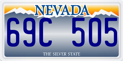 NV license plate 69C505