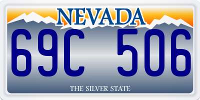NV license plate 69C506