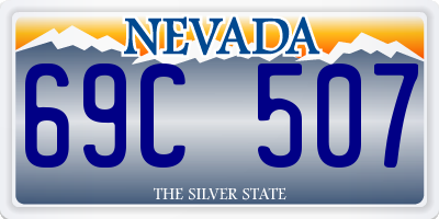 NV license plate 69C507
