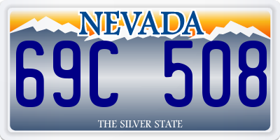 NV license plate 69C508