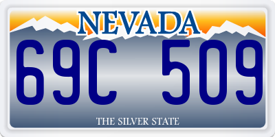 NV license plate 69C509