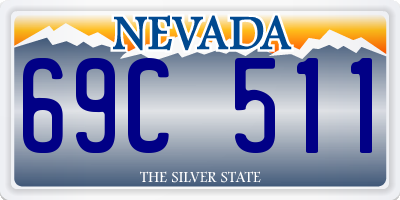NV license plate 69C511