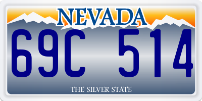 NV license plate 69C514