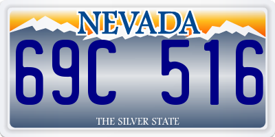 NV license plate 69C516