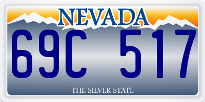 NV license plate 69C517