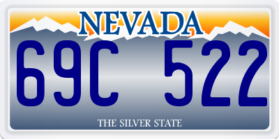 NV license plate 69C522