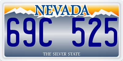 NV license plate 69C525