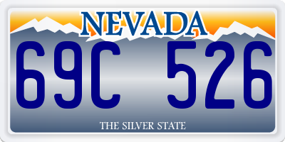 NV license plate 69C526