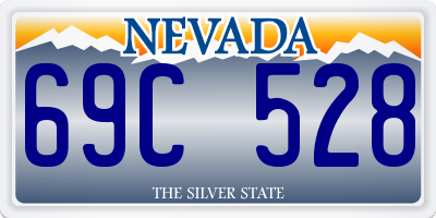 NV license plate 69C528