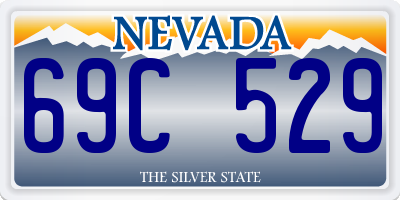 NV license plate 69C529