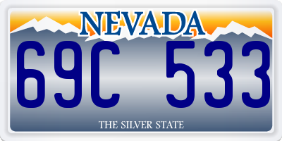 NV license plate 69C533