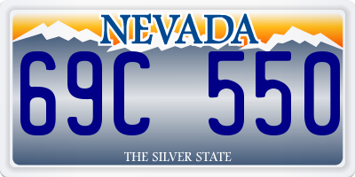 NV license plate 69C550