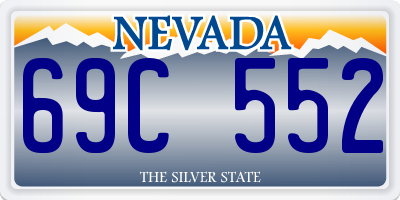 NV license plate 69C552
