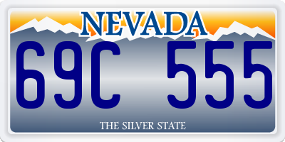 NV license plate 69C555