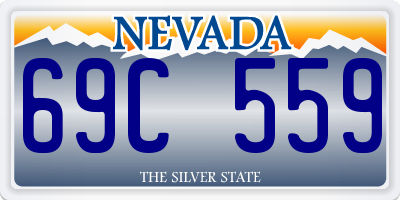 NV license plate 69C559