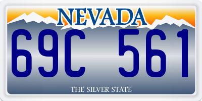 NV license plate 69C561