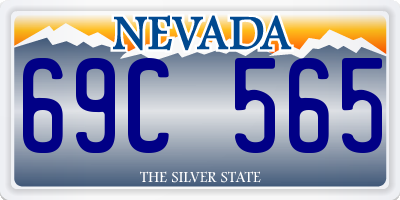 NV license plate 69C565