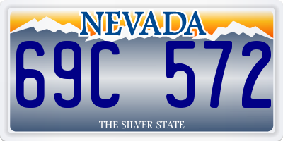 NV license plate 69C572