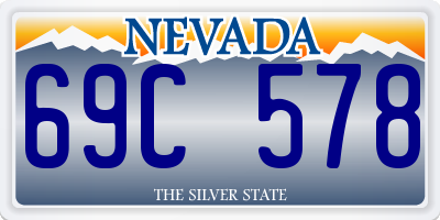 NV license plate 69C578