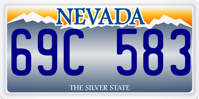 NV license plate 69C583