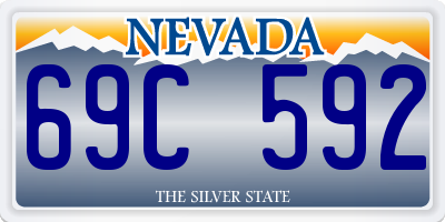 NV license plate 69C592