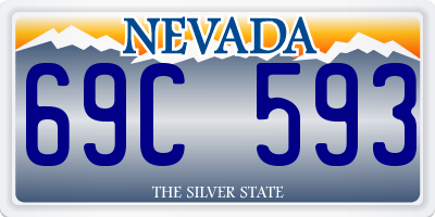 NV license plate 69C593
