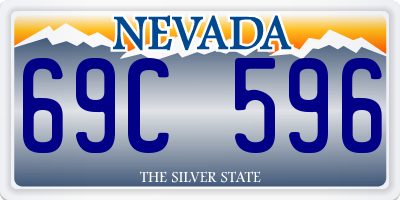 NV license plate 69C596